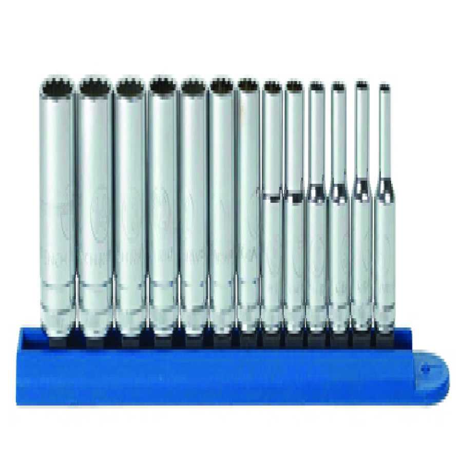 1/4 Inch Drive Metric 12 Pt Deep Socket Set 13 Pc