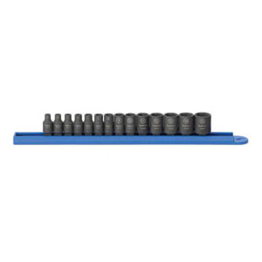 14 Pc. Impact METRIC Standard & Deep Socket Set 1/4\" DRIVE
