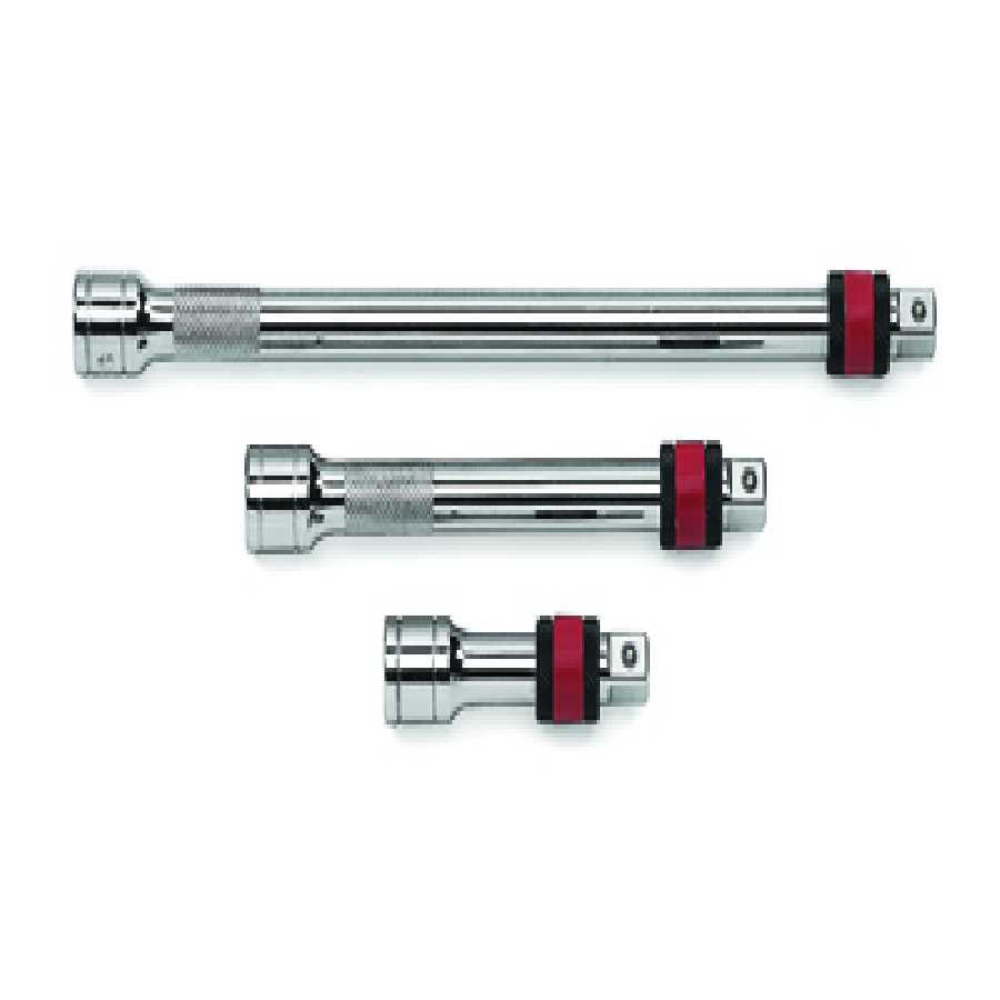 GearWrench | 81202 | 3 Piece 3/8" Drive Locking Extension Set 3", 6" & 10" long