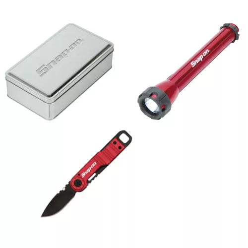 c. 2 AA-Cell Aluminum Flashlight with Stainless Steel Blade c. 2 AA-Cell Aluminum Flashlight with Stainless Steel Blade