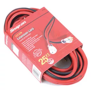 c. 12/3 SJTW Extension Cord, 25 Ft, Clear Lighted Connector
