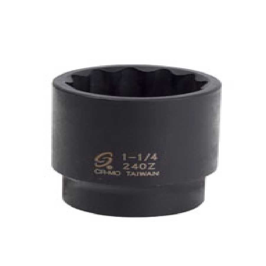 1/2\" Drive x 1-1/4\", Standard, 12 Point Impact Socket