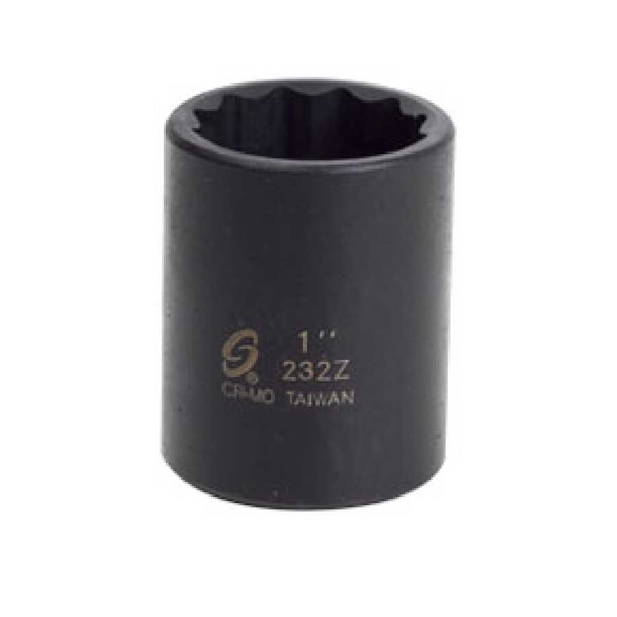 1/2\" Drive x 1\", Standard, 12 Point Impact Socket