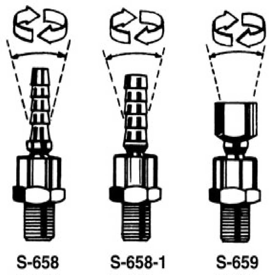 Full Swivel Air Hose End 1/4" ID