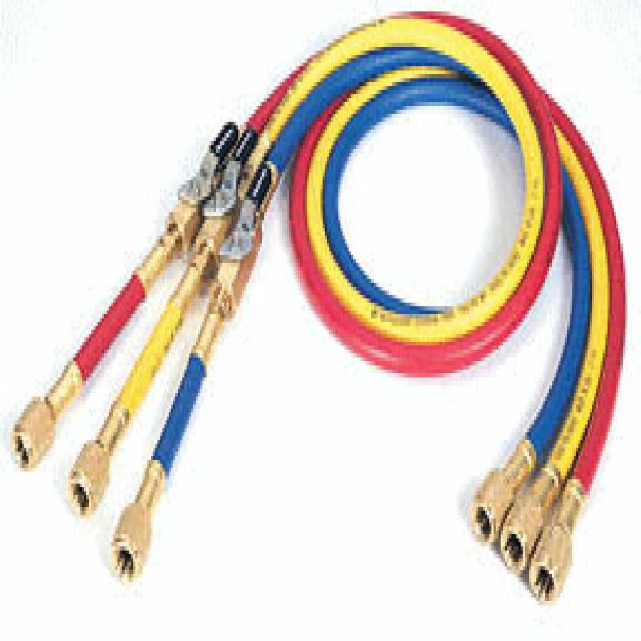 Set of 3 Standard Pressure Hoses with Automatic Shut Off Valve F
