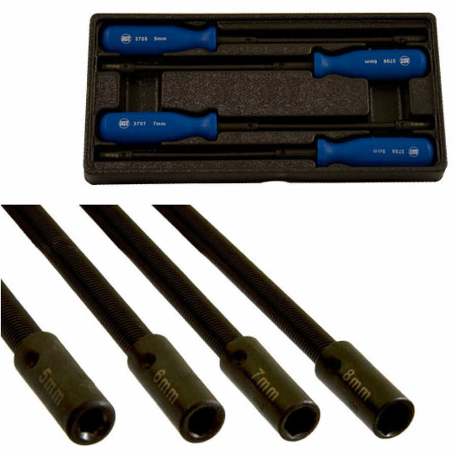 Flex Nut Driver Set 5mm 8mm 4Pc Assenmacher Specialty Tools 3700