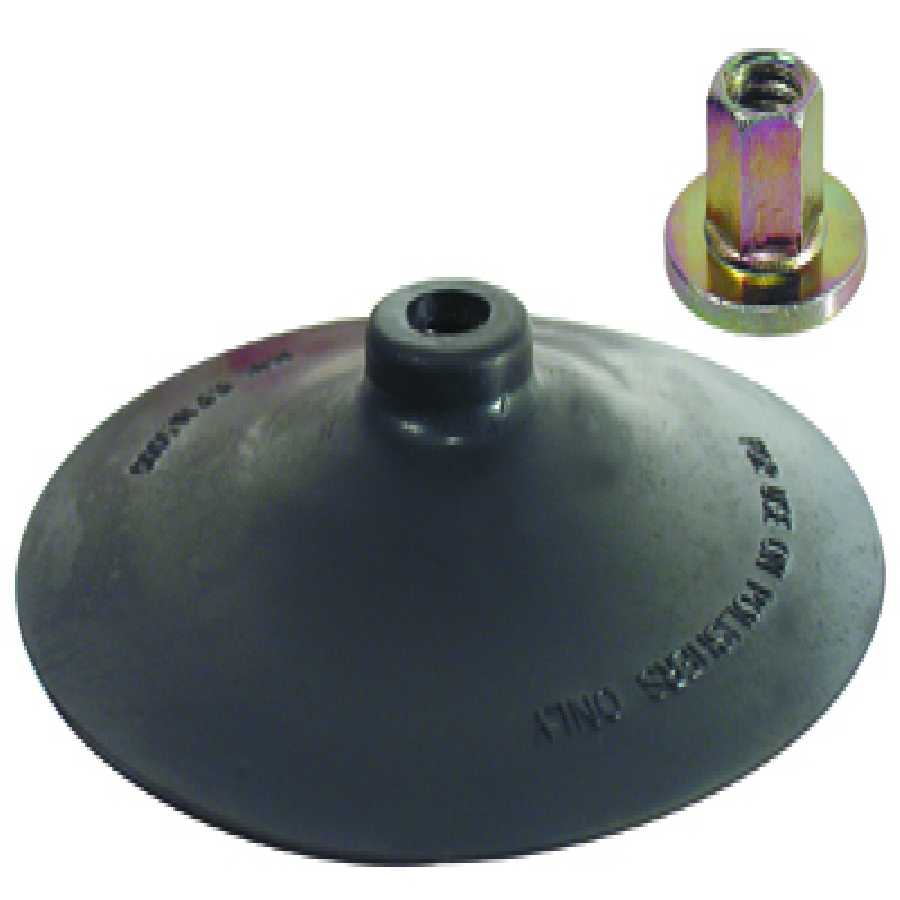 7" Rubber Backing Plate w/ Flange Nut
