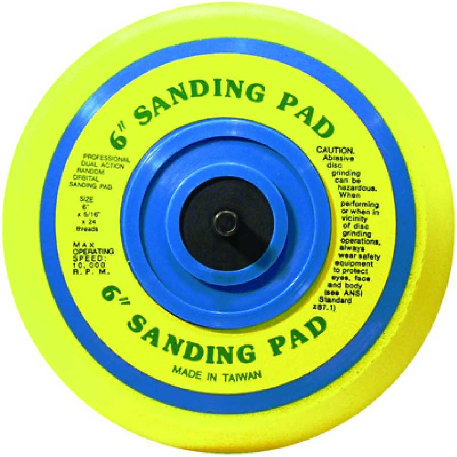 6" Vinyl Face Tapered DA Pad for PSA Paper