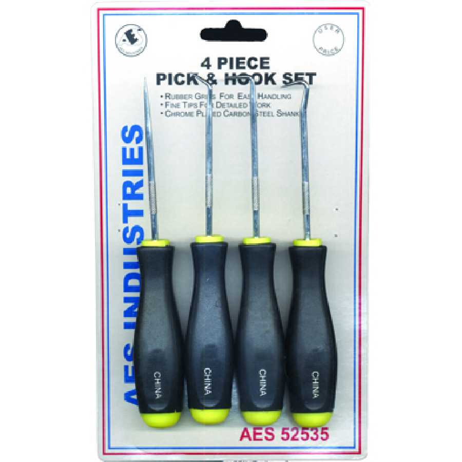 4 Piece Mini Pick & Hook Set