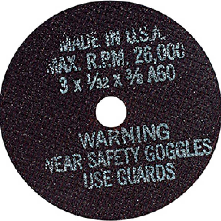 3" x 1/32" X 3/8" Cut-Off Wheels (5 Count)