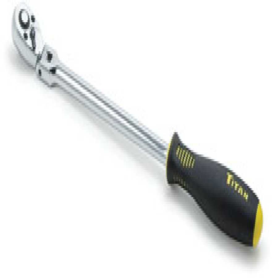 1/4 In Dr Extra-Long Flex-Head Quick Release Ratchet 12 In L