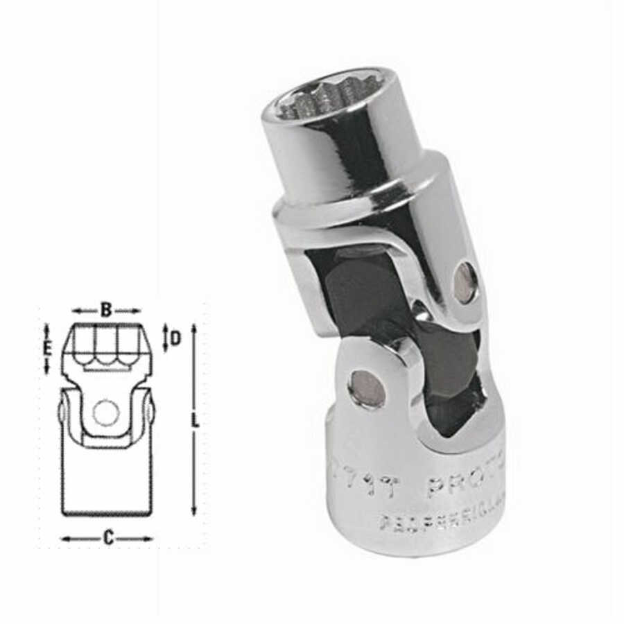 1/4 In Dr TORQUEPLUS 12-Point Universal Hand Socket 1/4 In