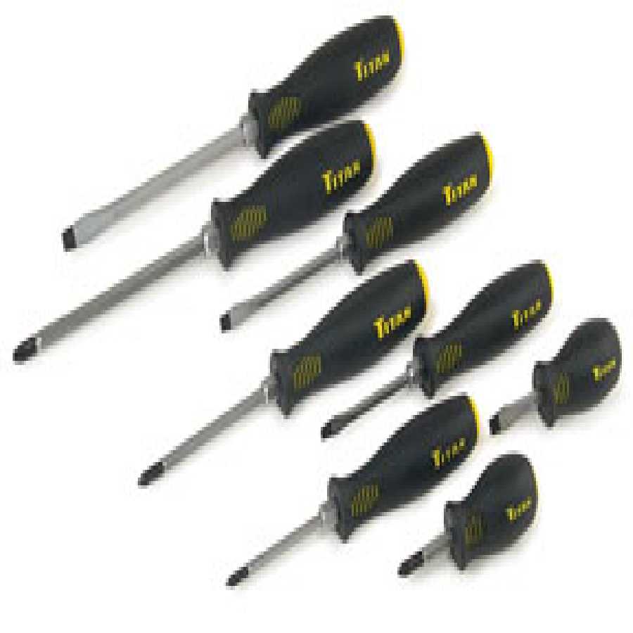 Screwdriver Set w/ TPR Handle 8-Pc