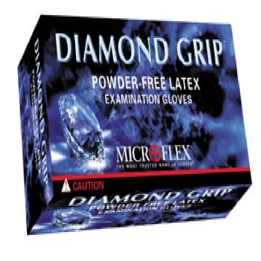 Diamond Grip Latex Gloves 100/Box - Extra-Small