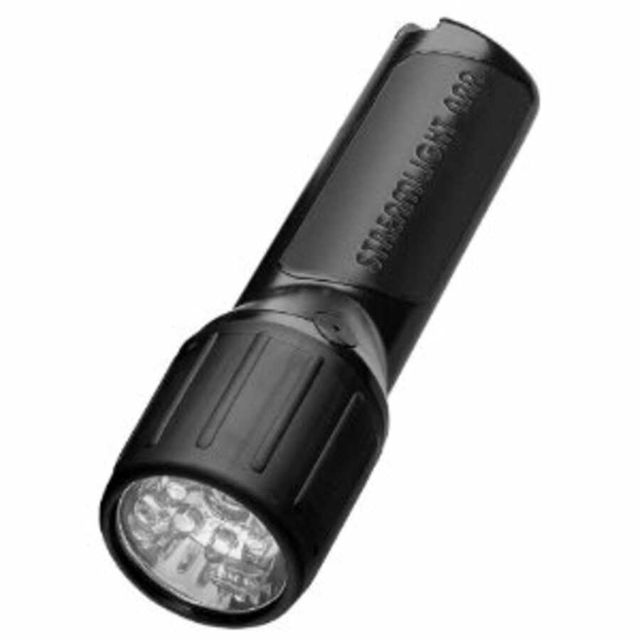 4AA Propolymer LED Flashlight with White LEDs (Black)