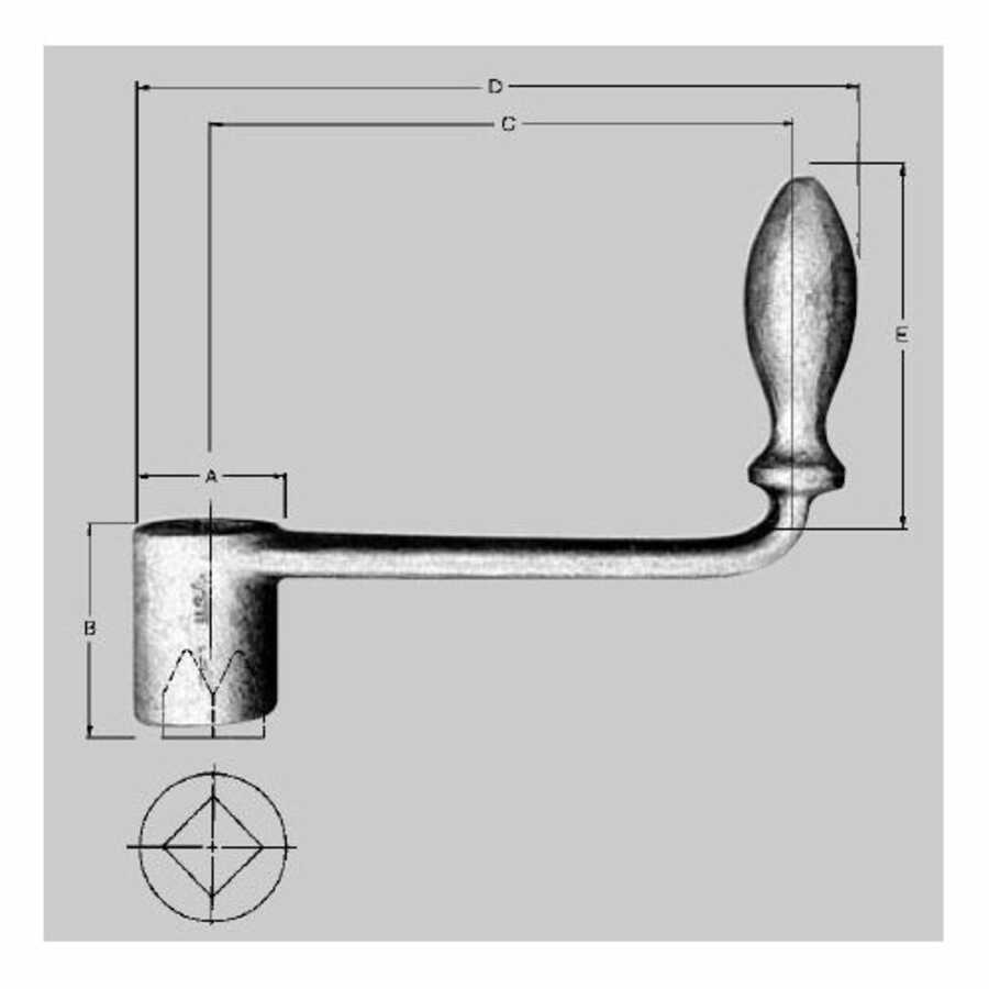 Broached Crank Handle