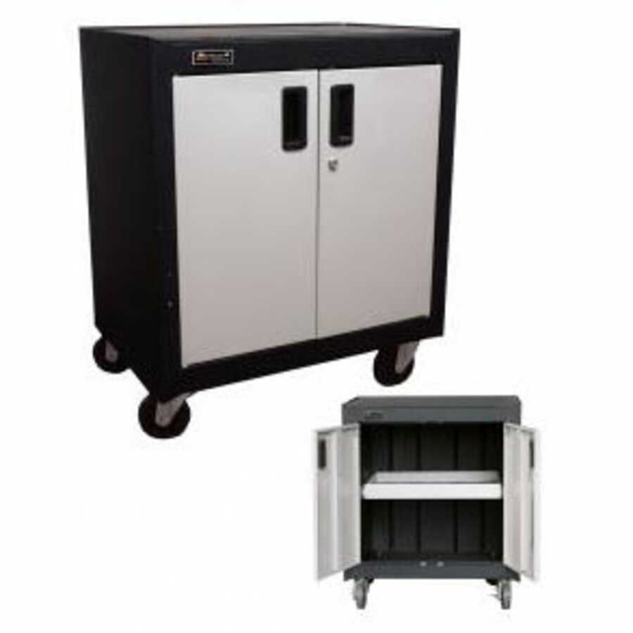 2 Door Mobile Cabinet with Gliding Shelf