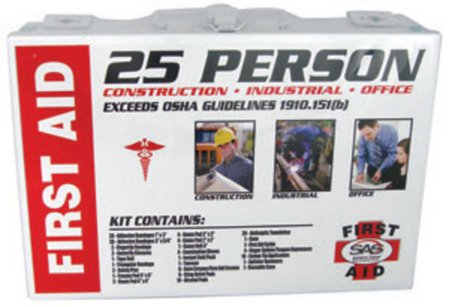 25-Person First-Aid Kit - Metal Box