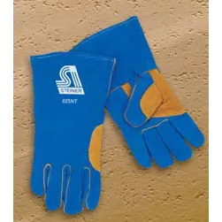 Natural Thumb Welding Gloves (L - XL Blue)