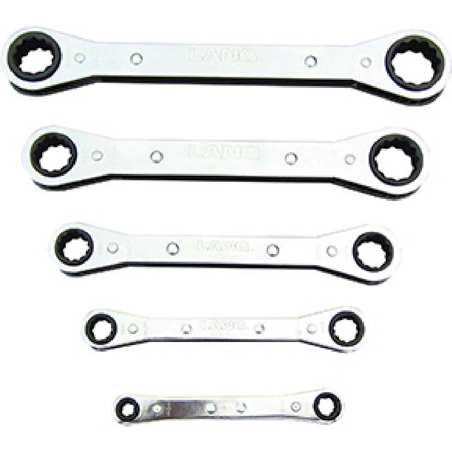 5-Piece Metric Ratcheting Box Wrench Set