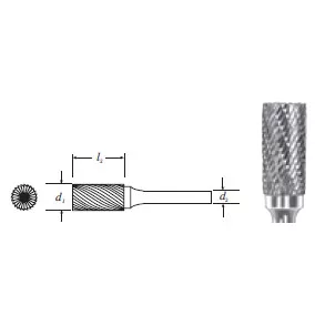 Carbide Cylinder Shape Bur (SA-9) Double Cut 1"