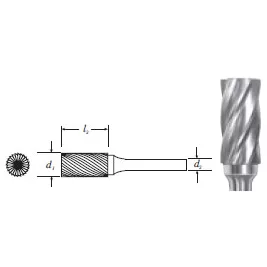 Carbide Cylinder Shape Bur (SA-7NF) Nonferrous Cut 3/4"
