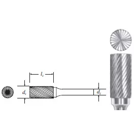Carbide Cylinder Shape Burs w/ End Cut (SB-7) Single Cut 3/4"