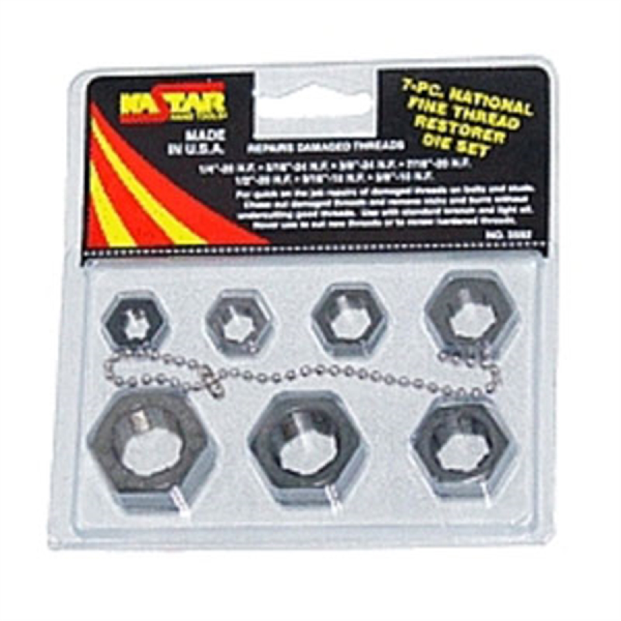 Lang | 2592 | SAE Fine Thread Restorer Die Set - 7-Piece Kastar Tools