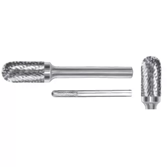 Carbide Cylinder Shape Bur w/ Radius End (SC-5MZ) Double Cu