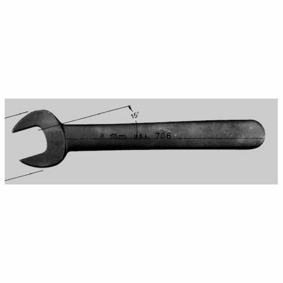 Industrial Black Single Head Open End Wrench - 1-11/16" Wrench O
