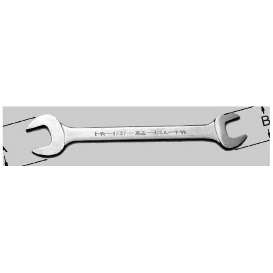 Chrome Double Head Open End Wrench - 1-1/2" x 1-5/8" Wrench Open