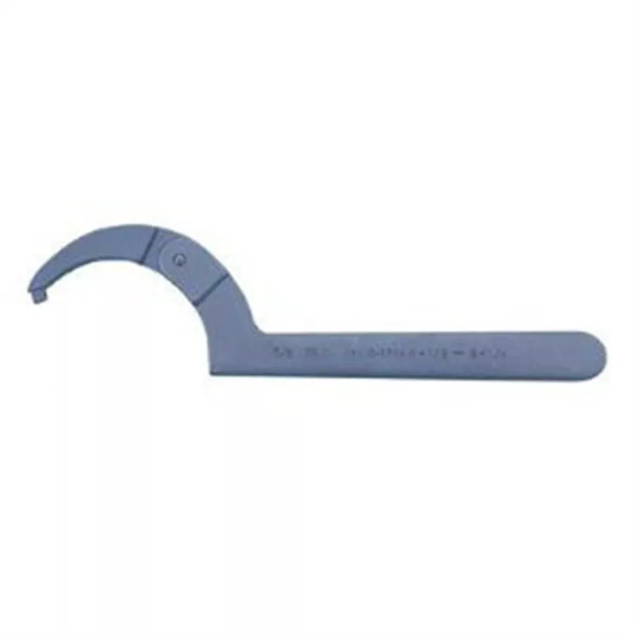 Industrial Black Adjustable Pin Spanner Wrench - 4-1/2" to 6-1/4