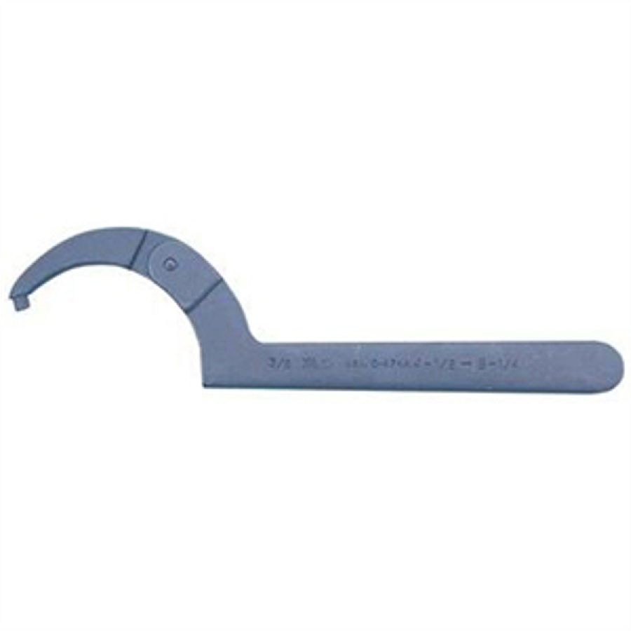 Industrial Black Adjustable Pin Spanner Wrench - 3/4" to 2" Capa