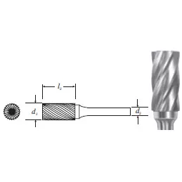 Carbide Cylinder Shape Bur (SA-3NF) Nonferrous Cut 3/8"