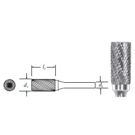 Carbide Cylinder Shape Bur (SA-3X) Double Cut 3/8"