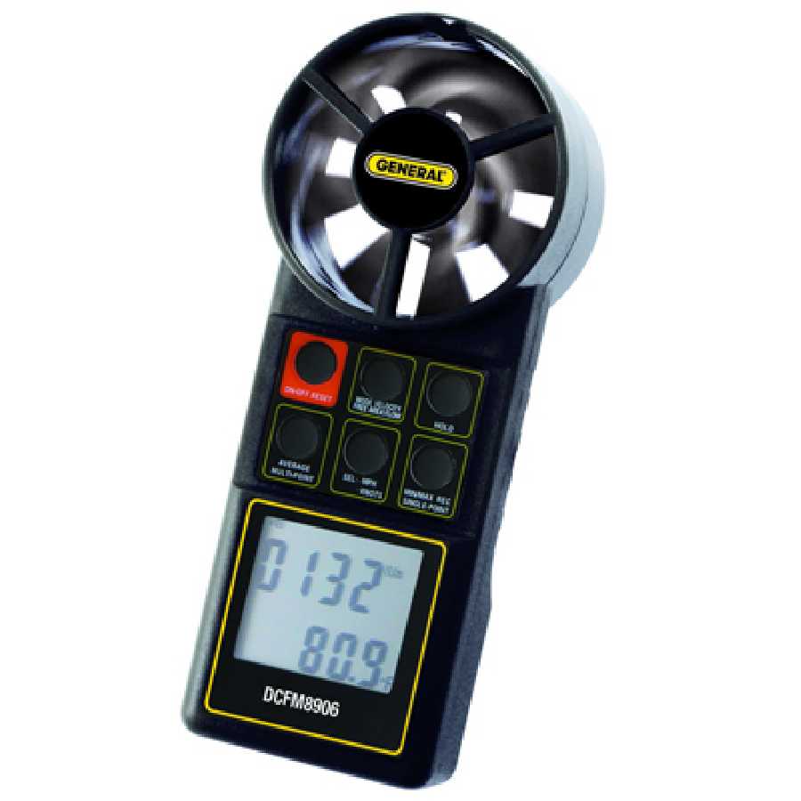 Digital One Piece Airflow Meter with CFM Display