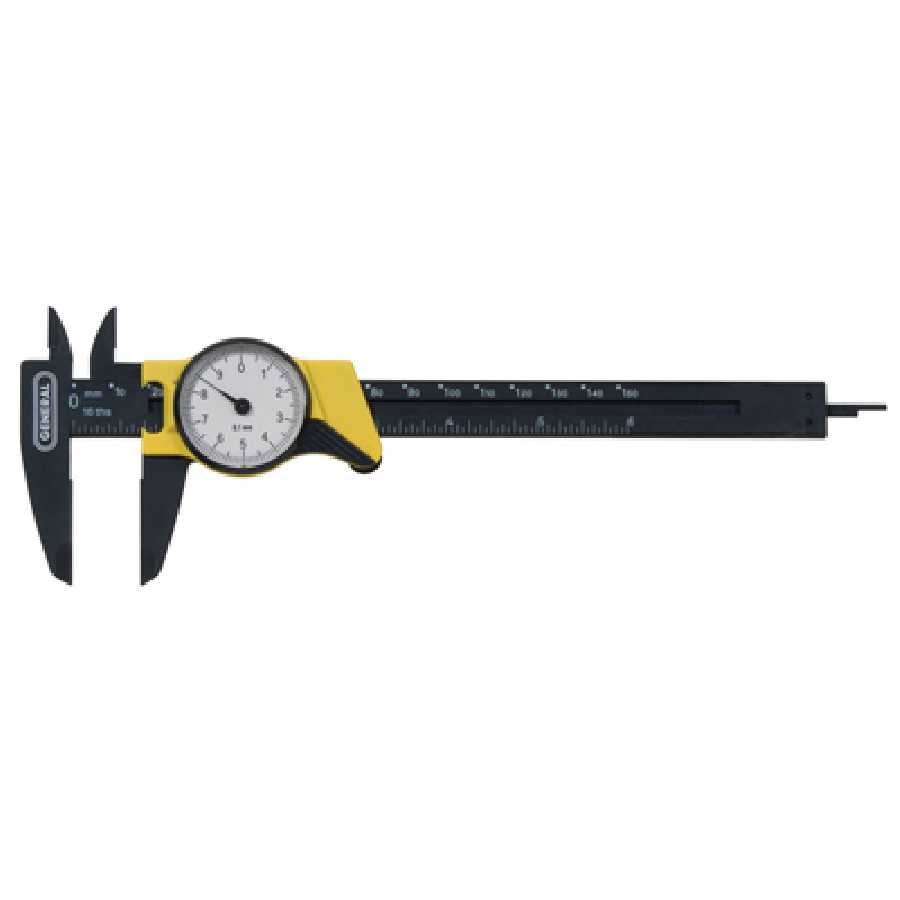 6" Plastic Dial Caliper, Metric