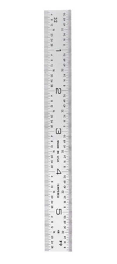 UltraTest Steel Ruler 12 Inch Flex