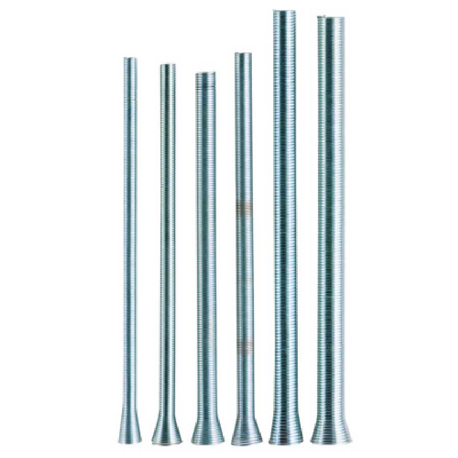 6 Steel Spring Tubing Benders (1/4" - 5/8")