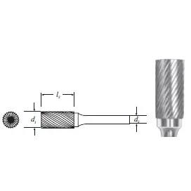 Carbide Cylinder Shape Bur (SA-3) Single Cut 3/8"