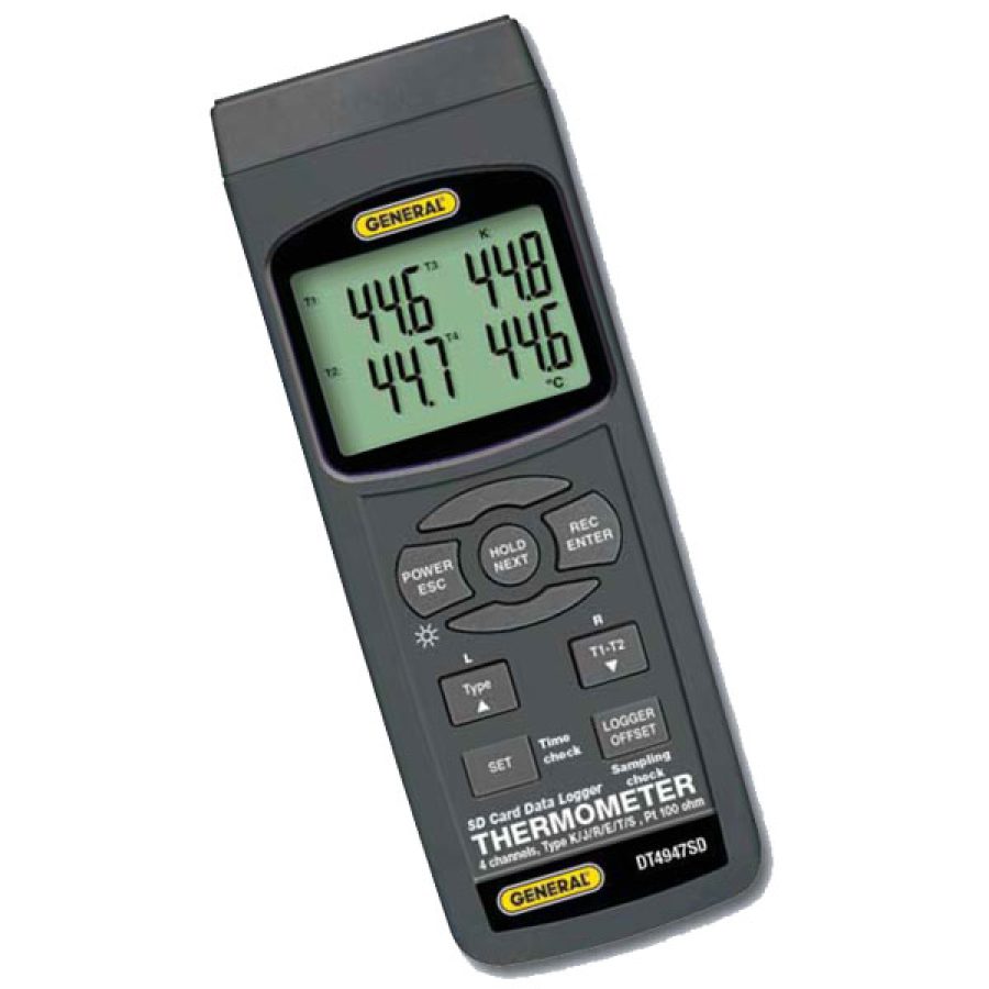 Digital K Type Thermometer w 4 Channels & SD Card