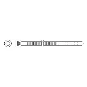 (image for) Standard Mounting Cable Tie #10 Screw, Weather-Resistant Black