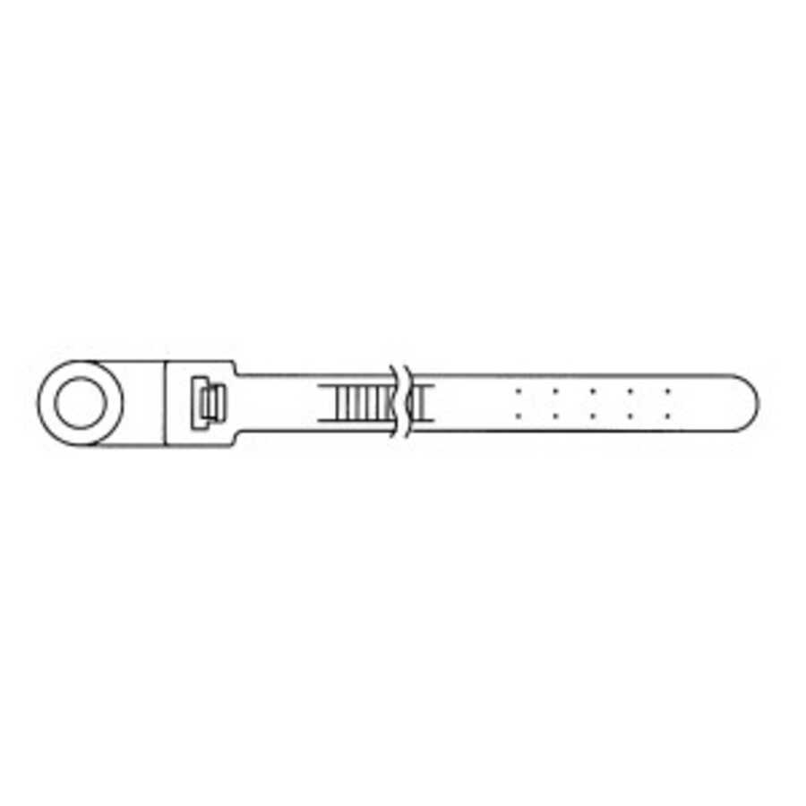 Heavy Duty Mounting Cable Tie 1/4 in Screw, Natural, 15 Inch 50/