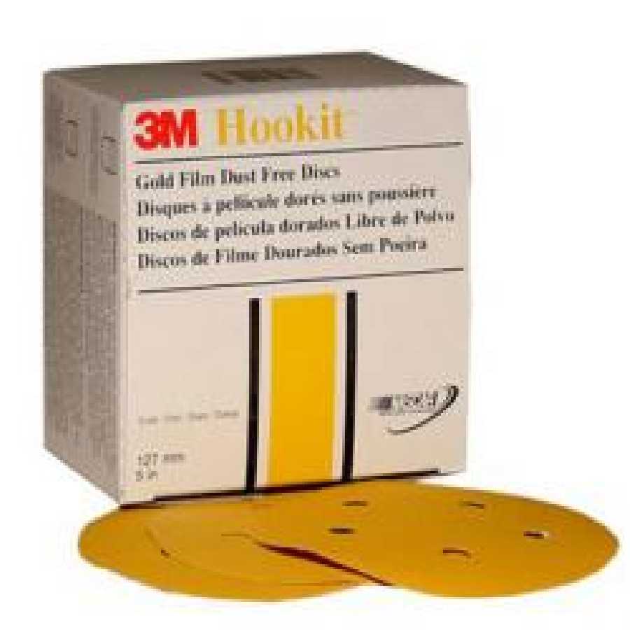 Hookit Gold Disc Dust Free 216U, 6 Inch, P400A Grade 100/Roll
