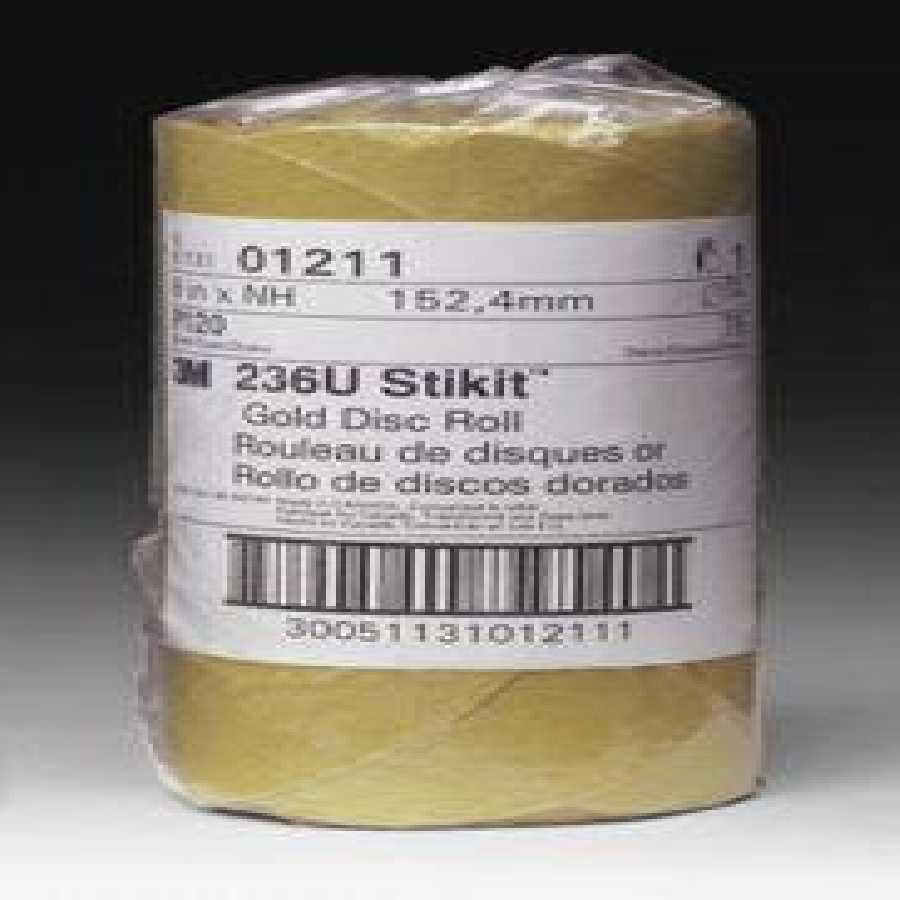 Stikit Gold Disc Roll, 6 Inch, P120A Grade 75/Roll