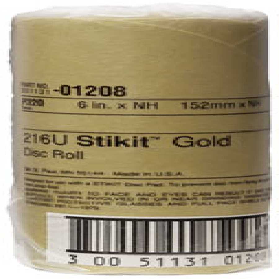 Stikit Gold Disc Roll, 6 Inch, P220A Grade 75/Roll