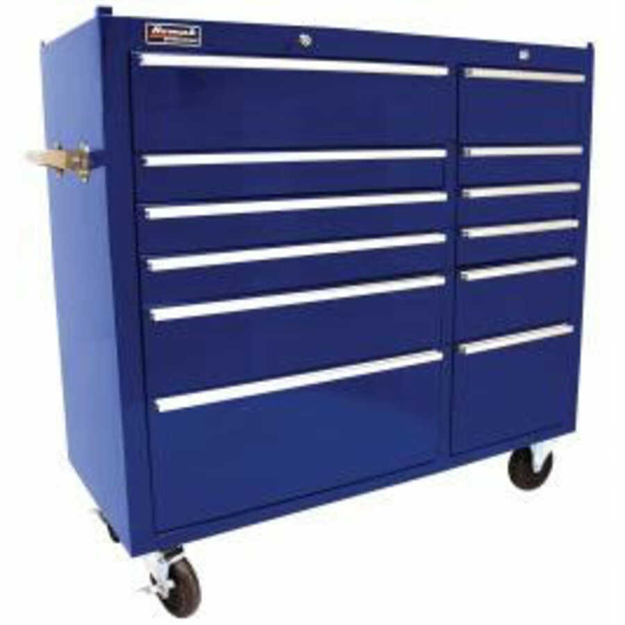 z-disc. 41 Inch Professional Series 12 Drawer Rolling Cabinet Bl