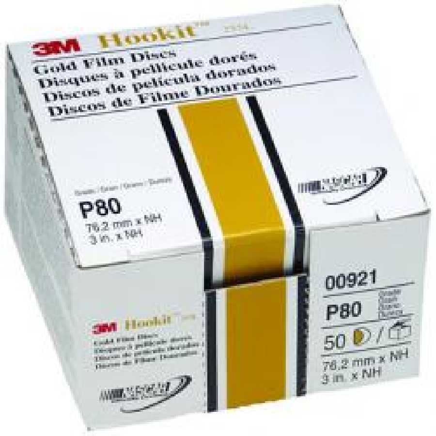 Hookit Gold Disc, 3 Inch, P80C Grade