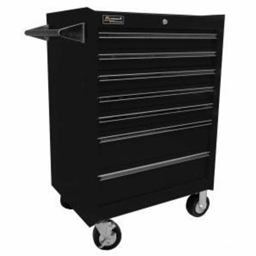 27 Inch 7 Drawer Professional Roller Cabinet Black