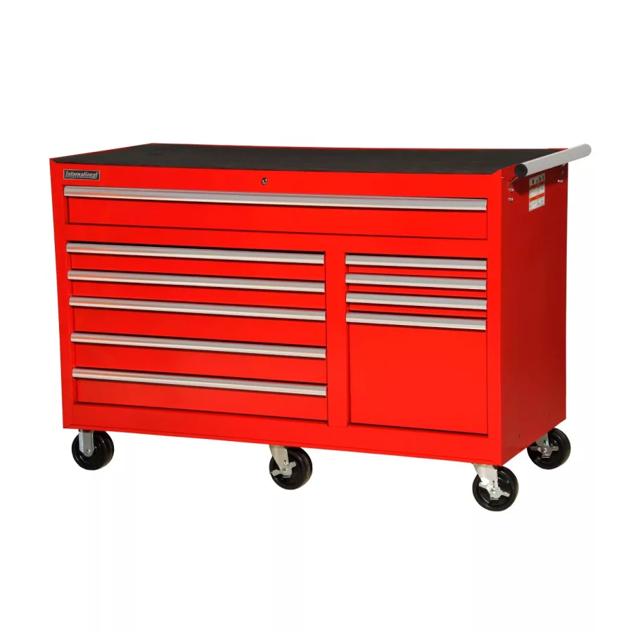 Value Series 56-Inch 10 Drawer Tool Cabinet (Red)